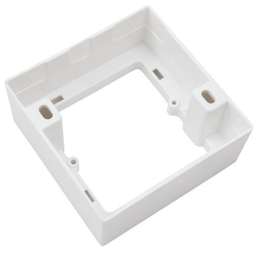 Aufputz-Rahmen McPower Flair 80x80x45mm, mit Montagebohrung
