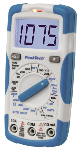 Digital-Handmultimeter PeakTech 1075, 3,5-stellig
