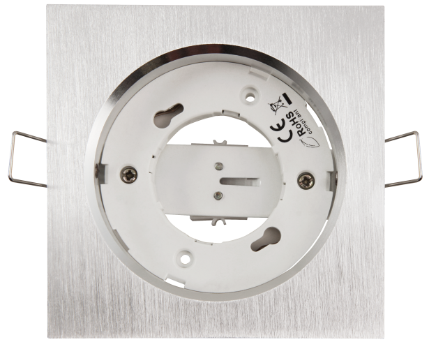 Einbaurahmen McShine DL-304 eckig, 108x108mm, GX53, Eisen gebürstet
