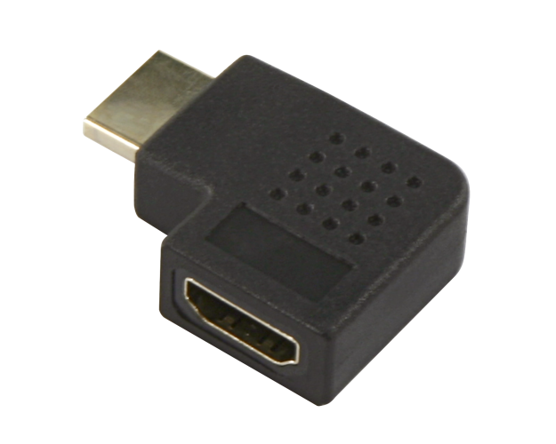 HDMI-Adapter, HDMI Stecker -> HDMI Buchse, rechtwinklig
