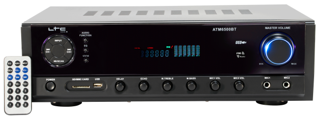 Hi-Fi Stereo Verstärker LTC ATM6500BT Bluetooth, Karaoke, 2x50W
