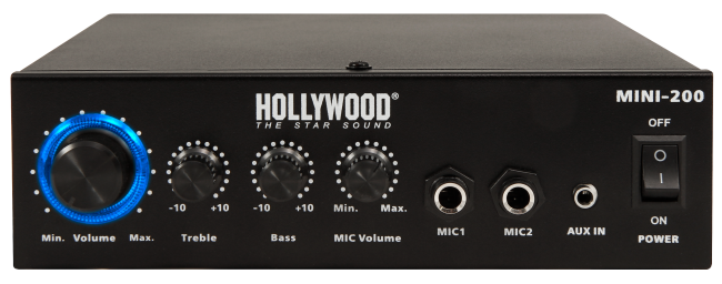 HiFi-Verstärker HOLLYWOOD Mini-200 100W, Bluetooth, 1x Line In
