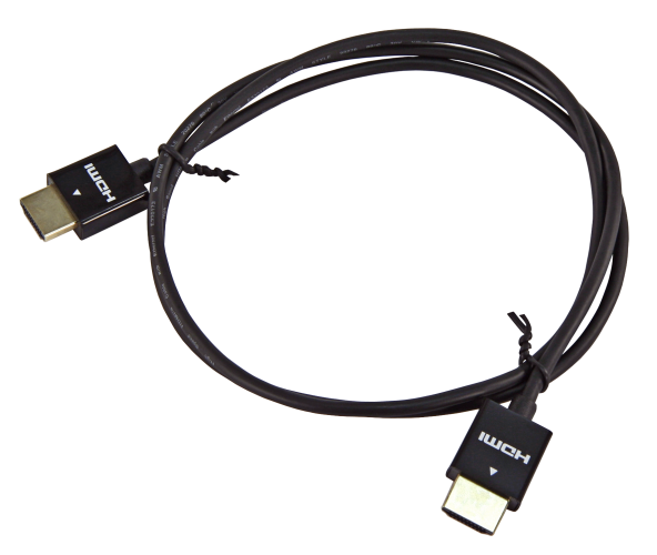 High Speed HDMI-Kabel 1.4 slim mit Ethernet, 1.0m, A-Stecker -> A-Stecker, schwarz
