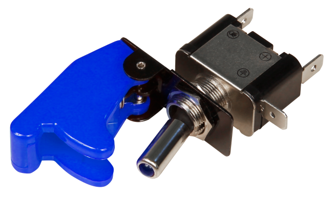 Kill-Switch McPower mit Schutzkappe und LED, 12V / 20A, blau
