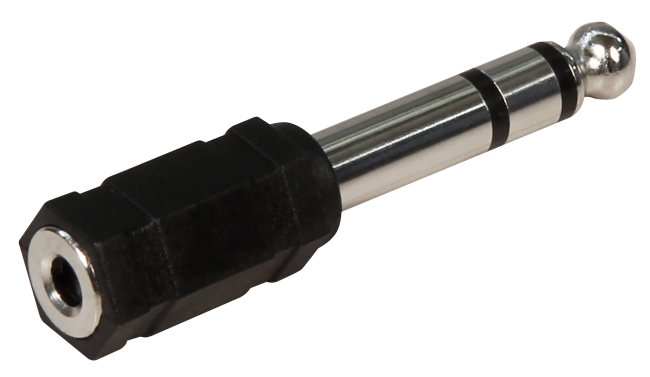 Kopfhöhrer-Adapter HOLLYWOOD, AUX Klinke 3,5mm auf 6,35mm, Stereo
