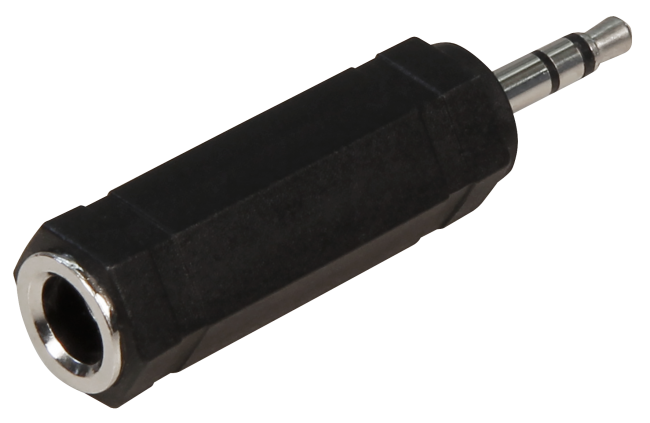 Kopfhöhrer-Adapter HOLLYWOOD, AUX Klinke 6,35mm auf 3,5mm, Stereo
