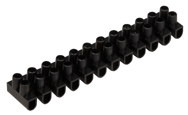 Lüsterklemme McPower, 12 Klemmen, 2,5mm², 3A, schwarz, 10er-Pack
