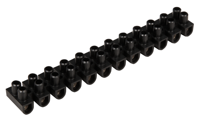 Lüsterklemme McPower, 12 Klemmen, 4,5mm², 5A, schwarz, 10er-Pack

