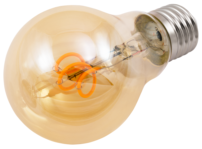 LED Filament Glühlampe McShine Retro E27, 2W, 160lm, warmweiß, goldenes Glas
