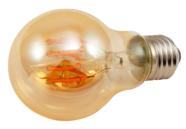 LED Filament Glühlampe McShine Retro E27, 4W, 280lm, warmweiß, goldenes Glas
