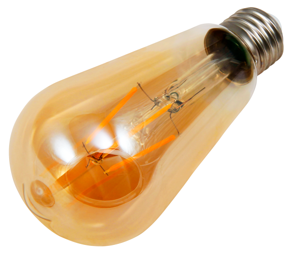 LED Filament Glühlampe McShine Retro E27, 4W, 400lm, warmweiß, goldenes Glas
