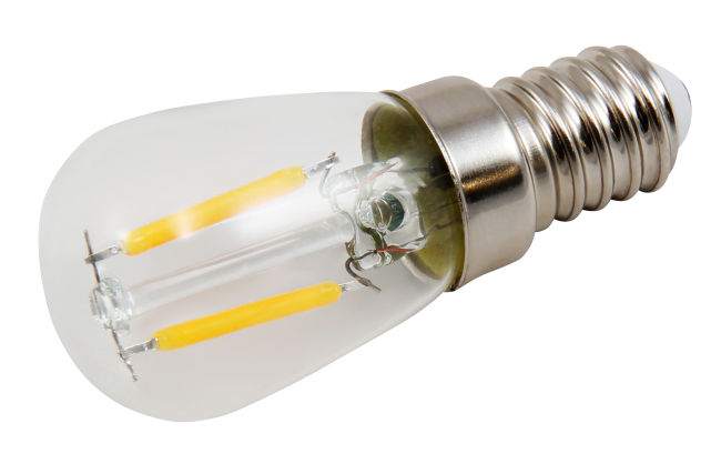 LED Filament Kolbenlampe McShine, E14, 1,4W, 120lm, 26x60mm, warmweiß
