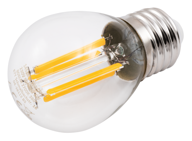 LED Filament Tropfenlampe McShine Filed, E27, 6W, 806 lm, warmweiß, klar
