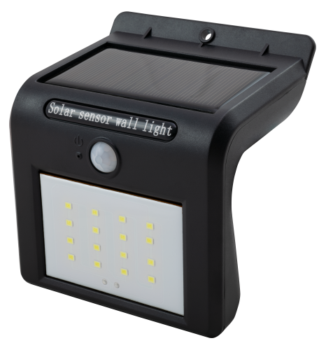 LED Solar Wandleuchte McShine, Bewegungsmelder, 16LEDs, 280lm, IP65
