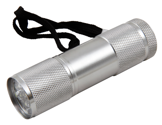 LED-Taschenlampe 9LED, Aluminium,
