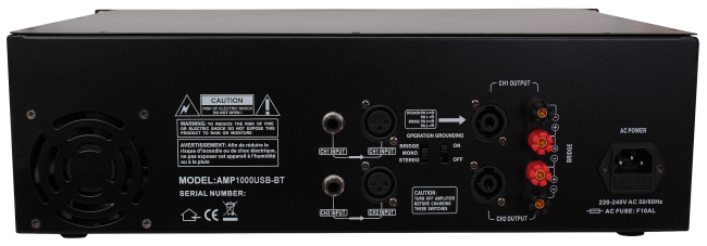 PA-Verstärker IBIZA AMP1000USB-BT 1600W, USB, MP3, Bluetooth
