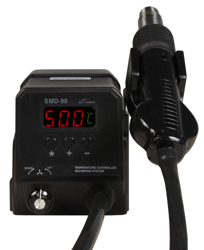 SMD Heißluft-Lötstation McPower SMD-98, 300W, 100-500°C, inkl. 3 Aufsätzen
