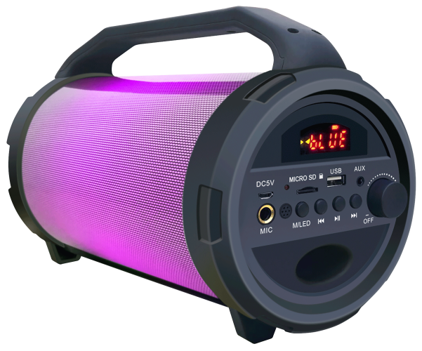 Soundbox PARTY TUBELED Bluetooth, RGB-Beleuchtung, USB/SD-Eingänge
