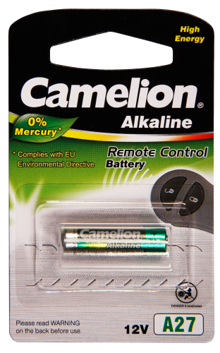 Spezialbatterie CAMELION A27, 12V, 28,5x8mm Alkaline
