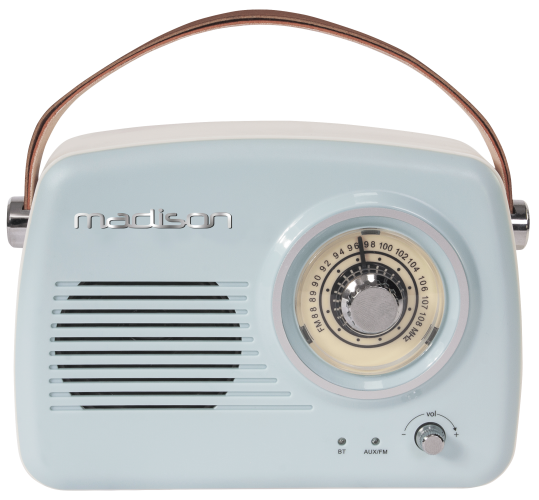 tragbares Nostalgie Radio MADISON FREESOUND-VR30 Bluetooth, FM-Radio, Akku
