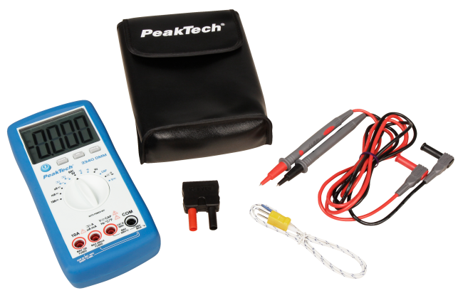 Digital-Multimeter PeakTech 3340, 39 mm Jumbo-Display, automatische Messbereichswahl
