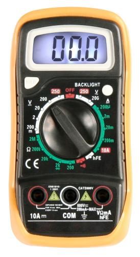 Digitalmultimeter McPower M-730L, DataHold-Funktion, Beleuchtung
