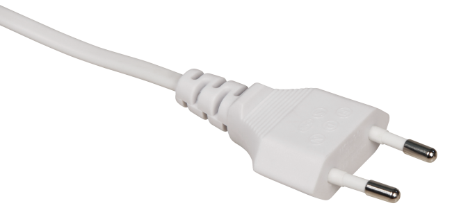 Euro-Netzkabel McPower mit Schnurschalter und E14 Fassung, 3,5m, weiß
