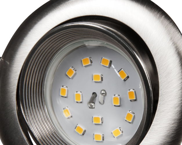 LED Einbauleuchte McShine intense 5W, 400lm, Edelstahl gebürstet, 6er-Pack
