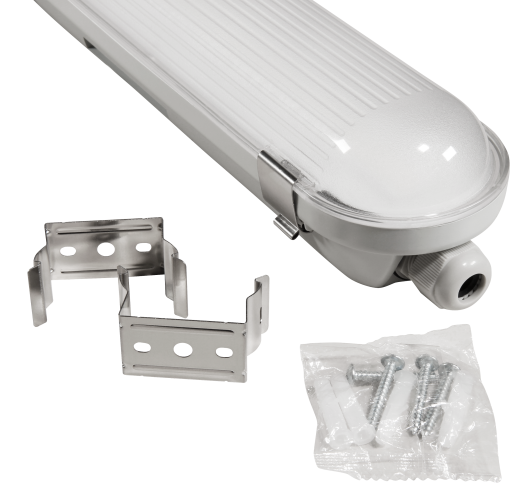 LED Feuchtraumleuchte McShine FL-206, IP65, 2.700lm, 4000K, 60cm, neutralweiß
