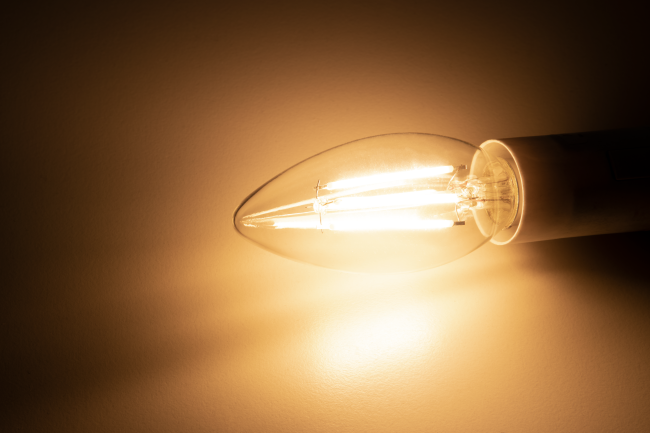 LED Filament Kerzenlampe McShine Filed E14, 6W, 600lm, warmweiß, dimmbar
