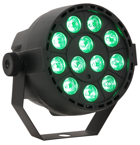 LED-Lichteffekt IBIZA PAR-MINI-RGB3 12x 3W RGB LED, Musiksteuerung, DMX

