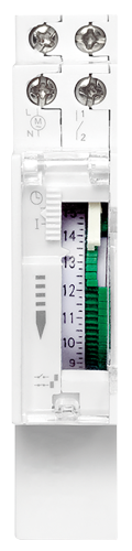 Mechanische Zeitschaltuhr zur Hutschienenmontage
