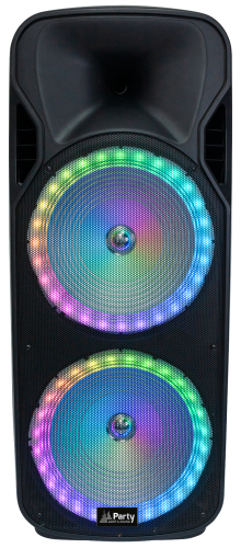 Mobile Beschallungsanlage PARTY PARTY-215RGB 900W, Bluetooth, LED-Beleuchtung
