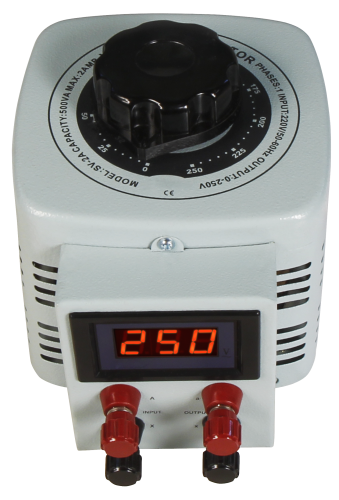 Ringkern-Stelltrafo McPower V-2000 LED, 0-250 V, 2 A, 500 W, NICHT galvanisch getrennt
