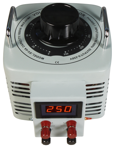 Ringkern-Stelltrafo McPower V-4000 LED, 0-250 V, 4 A, 1.000 W, NICHT galvanisch getrennt
