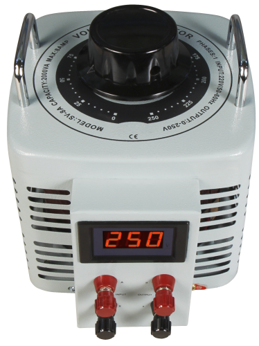 Ringkern-Stelltrafo McPower V-8000 LED, 0-250 V, 8 A, 2.000 W, NICHT galvanisch getrennt
