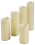 LED Echtwachs-Kerzen, 5er-Pack, 5cm-Ø, Höhe 20, 17,5, 15, 12,5 und 10cm
