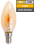 LED Filament Kerzenlampe McShine Retro E14, 1W, 90lm, warmweiß, goldenes Glas
