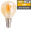 LED Filament Tropfenlampe McShine Retro E14, 1W, 90lm, warmweiß, goldenes Glas
