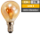 LED Filament Tropfenlampe McShine Retro E14, 2W, 150lm, warmweiß,goldenes Glas
