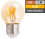 LED Filament Tropfenlampe McShine Retro E27, 1W, 90lm, warmweiß, goldenes Glas
