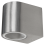 Wandleuchte McShine Oval-E Edelstahl-Optik, IP44, 1x GU10, Aluminium Gehäuse
