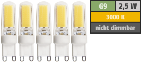 • 5er-Pack • Sockel G9 • Lichtst...