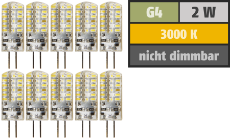 • 10er-Pack • Sockel G4 • Lichts...